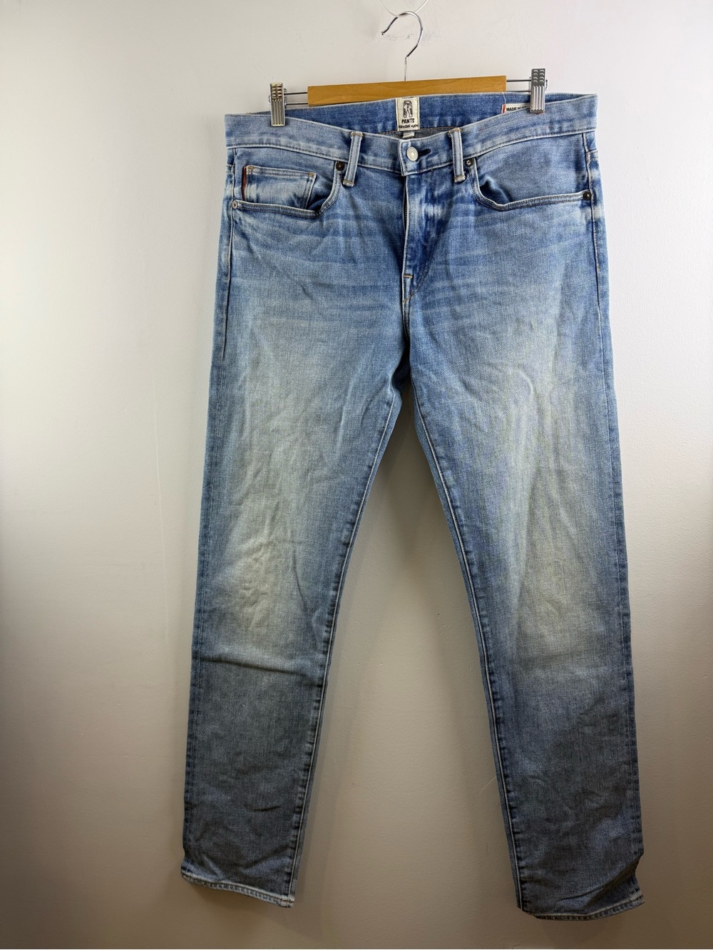KATO Hiroshi Kato Mens 4-Way Stretch Denim Jeans Size 33 Light Wash